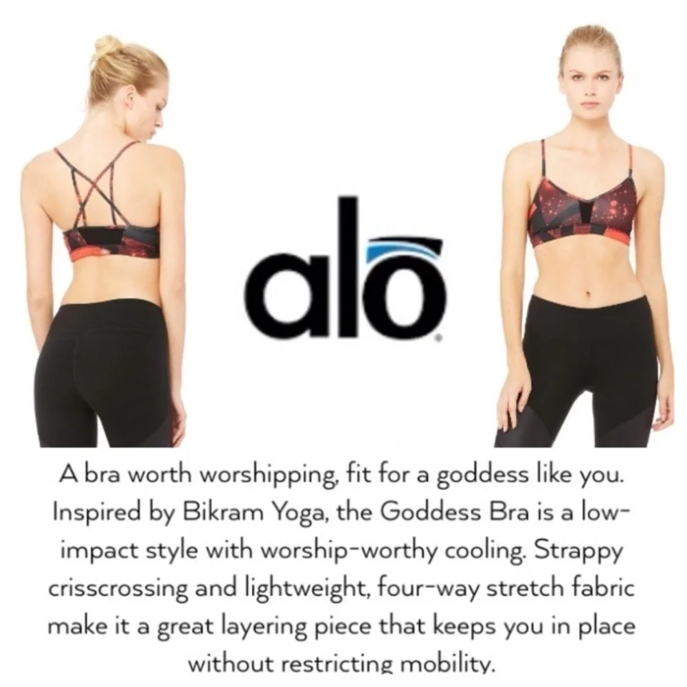 NEW!  ALO Yoga 'Goddess Bra' in volcano 🌋 space